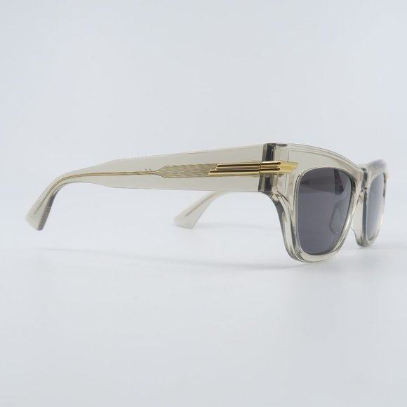 Bottega Veneta BV1122S 003 New Transparent Yellow/Grey Women\'s Sunglasses